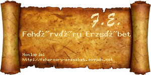 Fehérváry Erzsébet névjegykártya